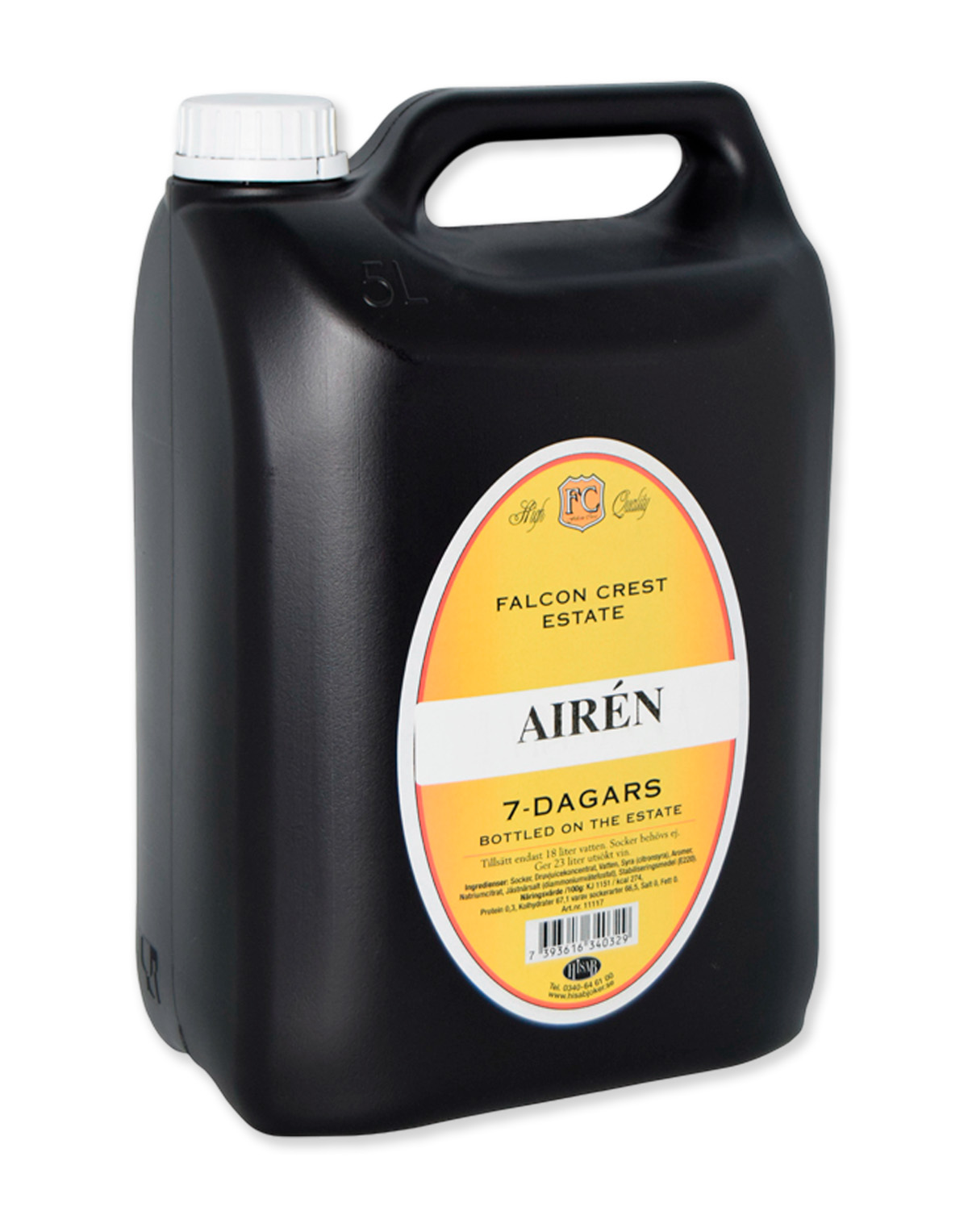 5L vīna koncentrāts (baltvīns) AIRÉN priekš 23 litriem vīna Vīna ekstrakti