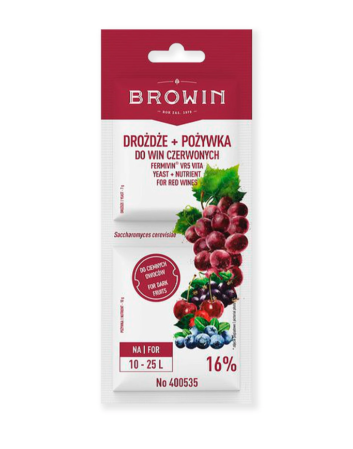 Īpašs komplekts sarkanvīna pagatavošanai ar barošanas vidi Vīna raugi un fermenti