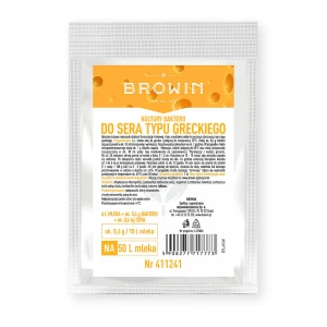 Baktēriju kultūras Grieķu siera pagatavošanai 3g uz 50L Piena produktu pagatavošana