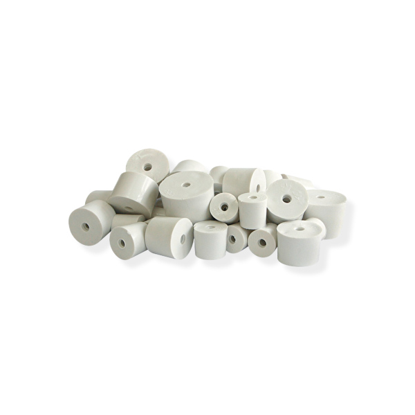 Ø41/37mm cilindriskais gumijas korķis (vāciņš) ar caurumu hidroaizvaram Tvertnes fermentācijai un uzglabāšanai