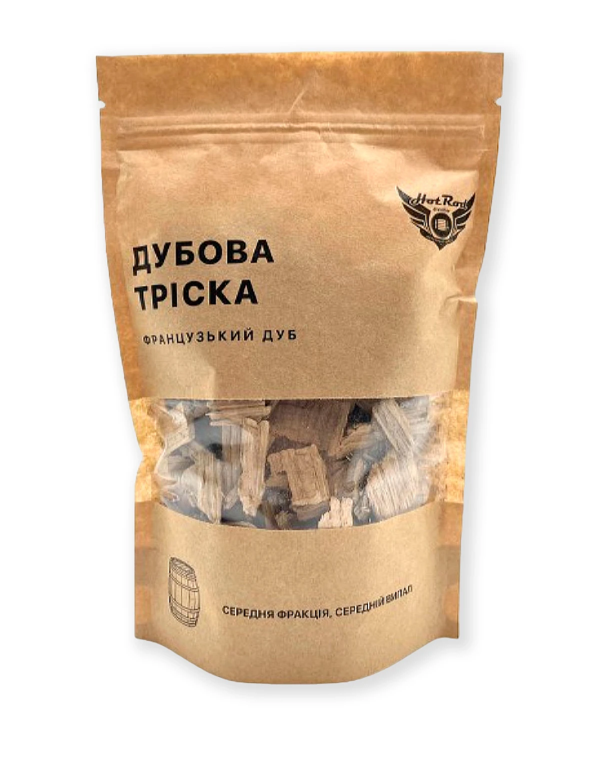 FRANČU OZOLA koka šķeldas 100g, vidējā frakcija, vidēji grauzdētas Ozolkoka čipsi un skaidas