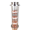 4'' Kolonna 4 līmeņi BABYLON CRISTAL ar vara vāciņiem, destilācija un rektifikācija Destilācijas un rektifikācijas kolonnas, galvas