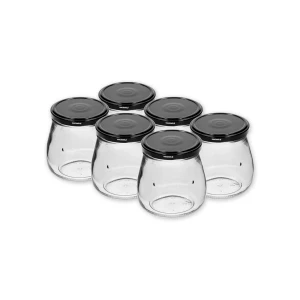 500мл стеклянные банки с черными закручивающимися крышками, 6 шт Банки