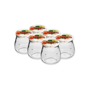 500мл стеклянные банки с разноцветными закручивающимися крышками, 6 шт Банки