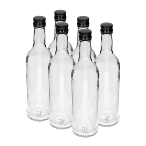 500ml pudeles Slim ar skrūvējamiem vāciņiem, 6 gab Бутылки и графины