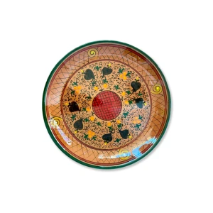 Ljagan 26cm terakota - nacionālais uzbeku šķīvis, dekoratīva keramika Keramika