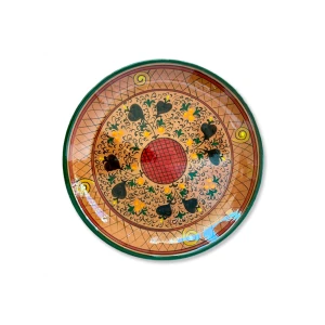 Ljagan 32cm terakota - nacionālais uzbeku šķīvis, dekoratīva keramika Keramika