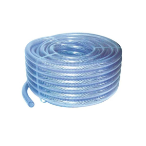 Ø 8/13 mm caurspīdīgā PVC šļūtene ar tekstila kordu, 1 metrs Aksesuāri vīna un alus darīšanai